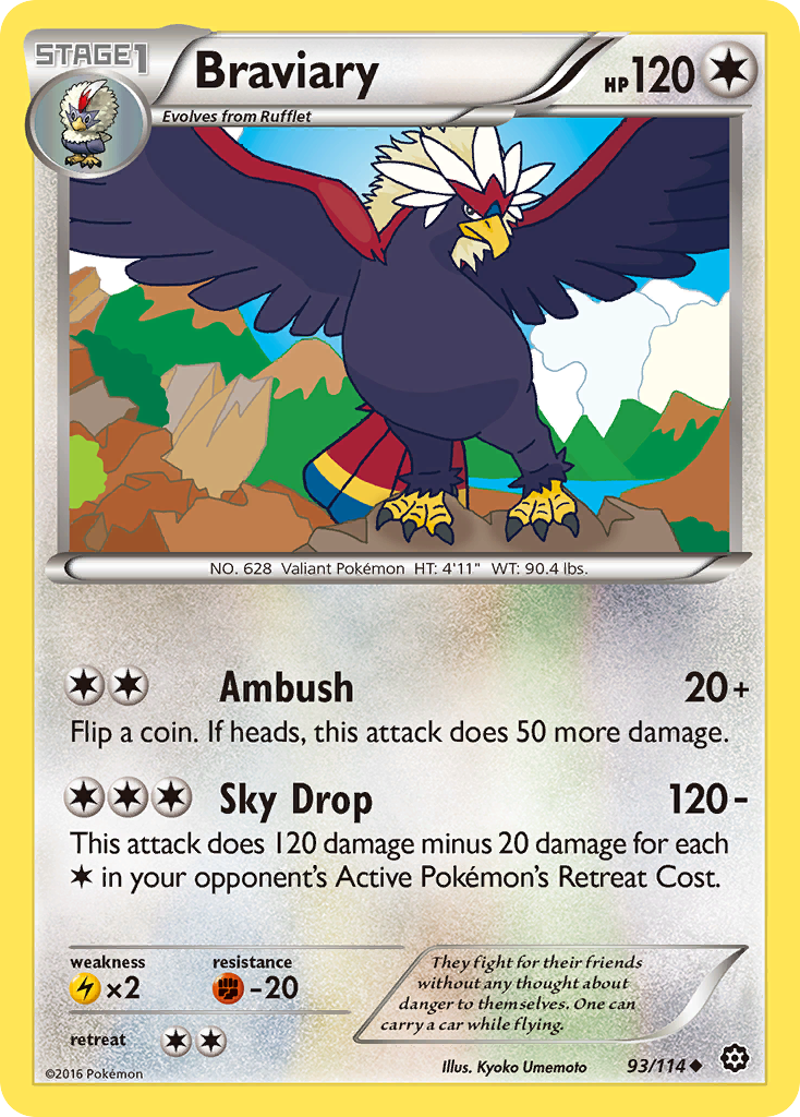 Braviary (93/114) [XY: Steam Siege] | Good Games Cannington