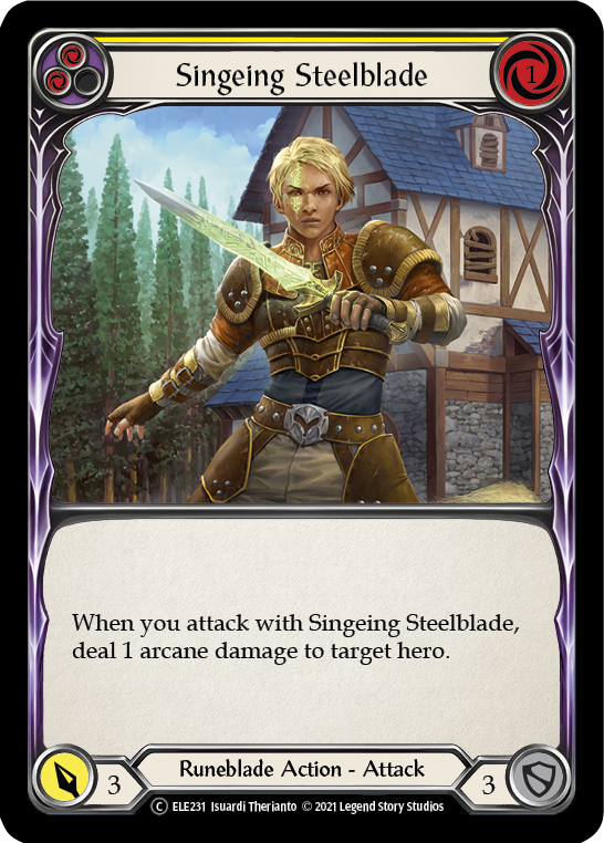 Singeing Steelblade (Yellow) [U-ELE231] Unlimited Normal | Good Games Cannington