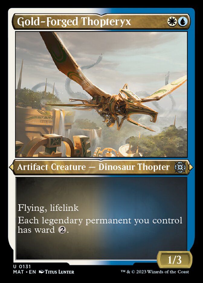 Gold-Forged Thopteryx (Foil Etched) [March of the Machine: The Aftermath] | Good Games Cannington