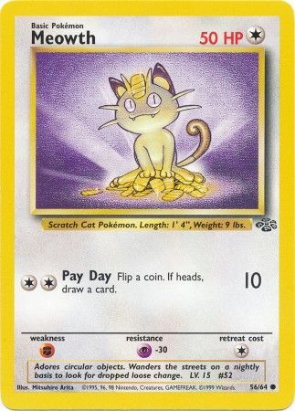Meowth (56/64) [Jungle Unlimited] | Good Games Cannington