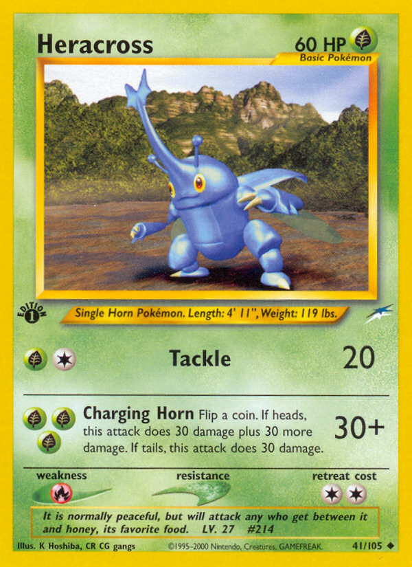 Heracross (41/105) [Neo Destiny 1st Edition] | Good Games Cannington