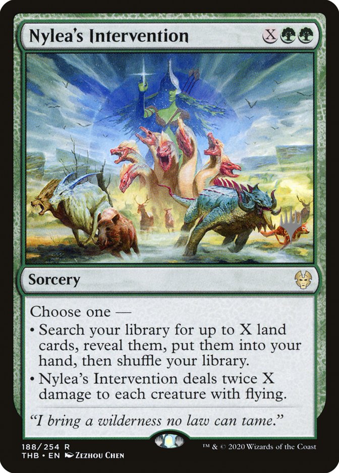 Nylea's Intervention (Promo Pack) [Theros Beyond Death Promos] | Good Games Cannington