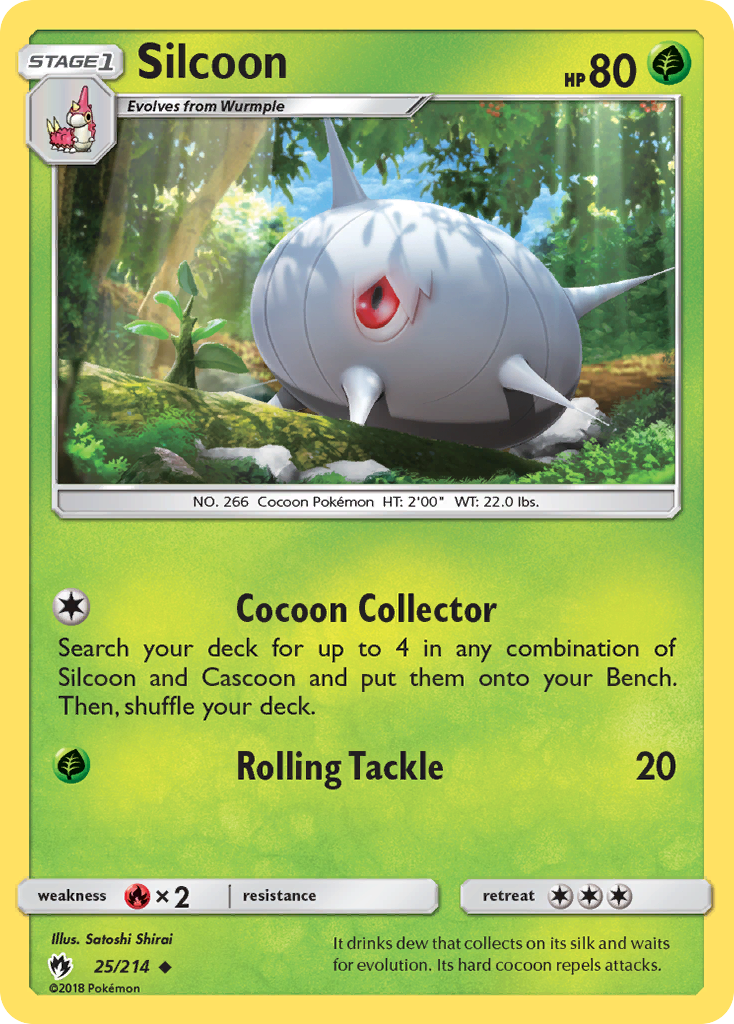 Silcoon (25/214) [Sun & Moon: Lost Thunder] | Good Games Cannington