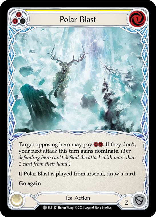 Polar Blast (Yellow) [ELE167] (Tales of Aria)  1st Edition Rainbow Foil | Good Games Cannington