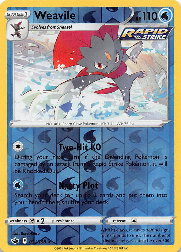 Weavile (031/198) [Sword & Shield: Chilling Reign] | Good Games Cannington