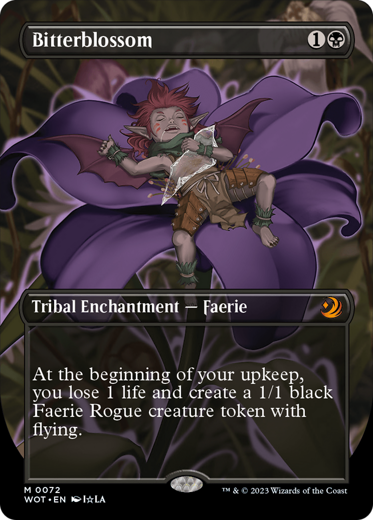 Bitterblossom (Anime Borderless) [Wilds of Eldraine: Enchanting Tales] | Good Games Cannington