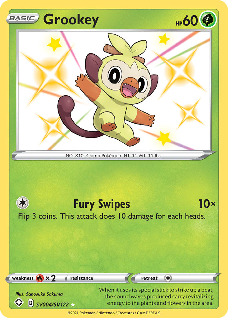 Grookey (SV004/SV122) [Sword & Shield: Shining Fates] | Good Games Cannington