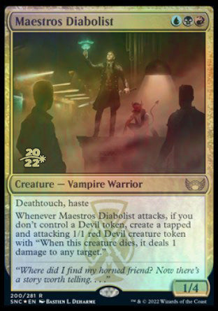 Maestros Diabolist [Streets of New Capenna Prerelease Promos] | Good Games Cannington