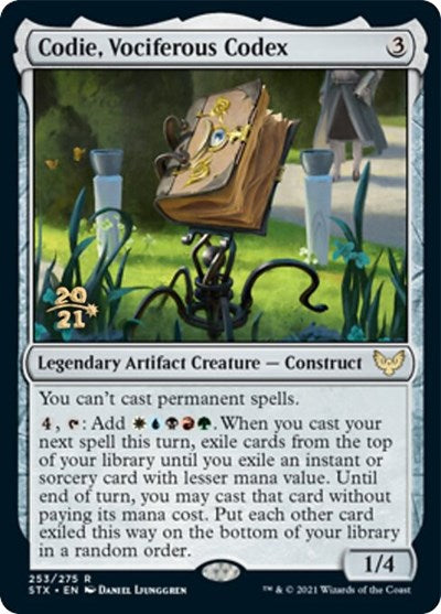 Codie, Vociferous Codex [Strixhaven: School of Mages Prerelease Promos] | Good Games Cannington