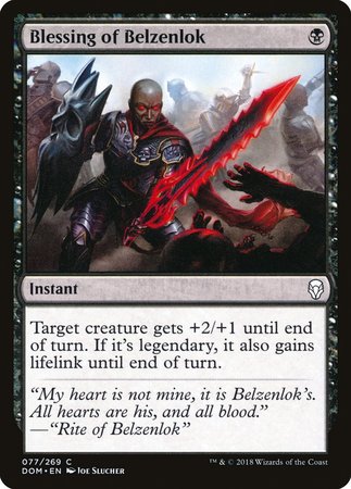 Blessing of Belzenlok [Dominaria] | Good Games Cannington