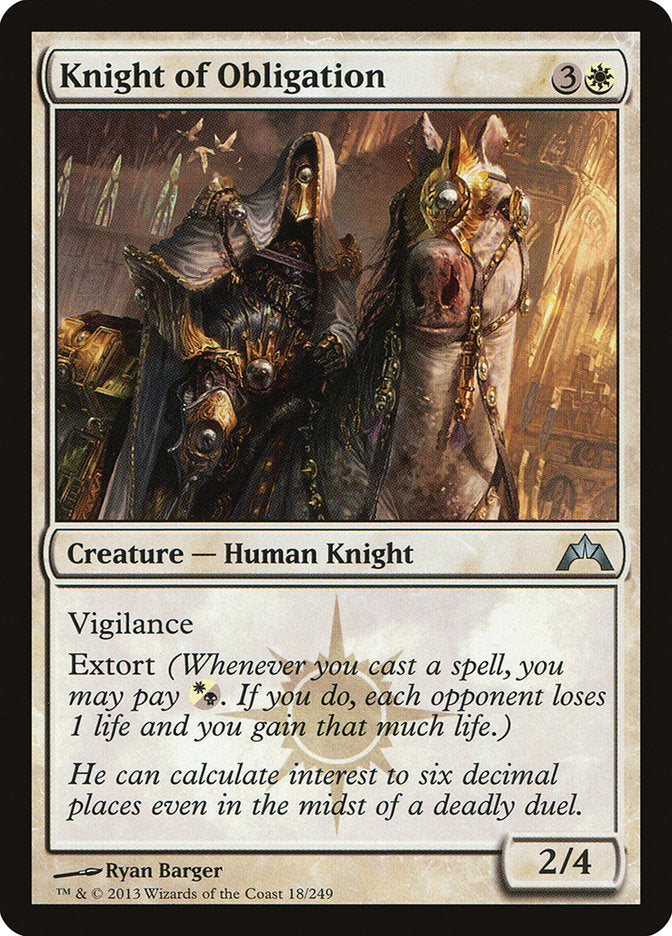 Knight of Obligation [Gatecrash] | Good Games Cannington