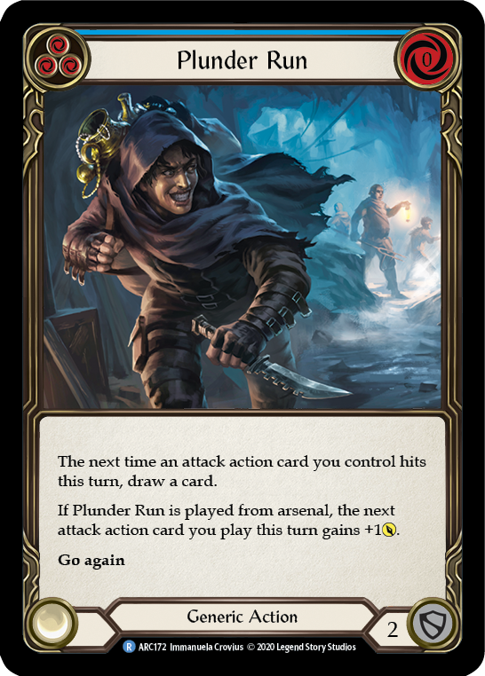 Plunder Run (Blue) [U-ARC172] Unlimited Rainbow Foil | Good Games Cannington