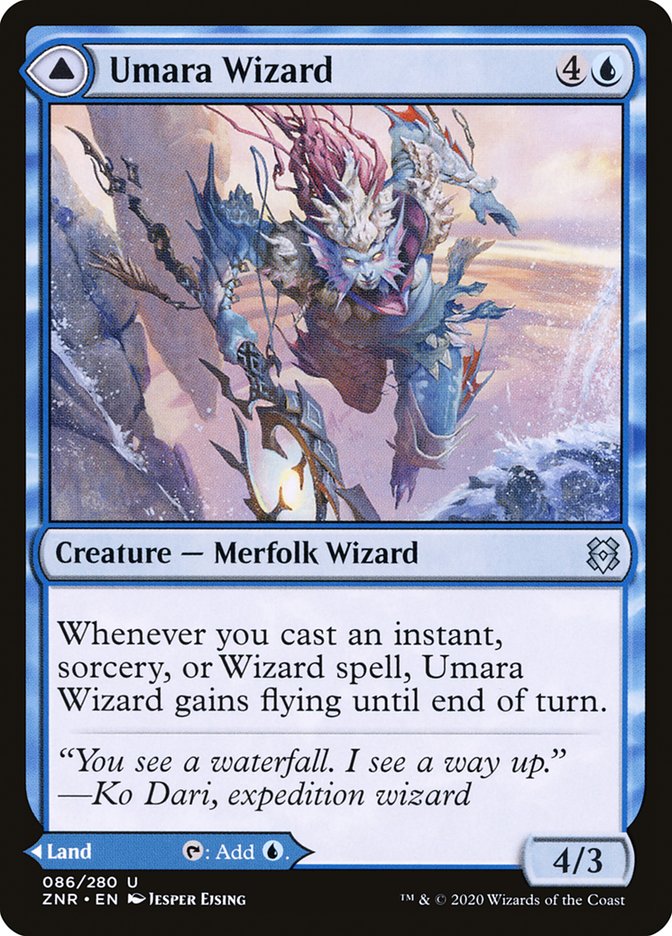 Umara Wizard // Umara Skyfalls [Zendikar Rising] | Good Games Cannington