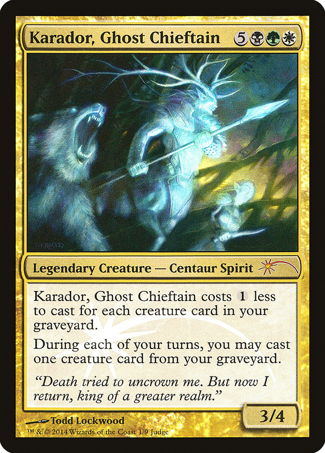 Karador, Ghost Chieftain [Judge Gift Cards 2014] | Good Games Cannington