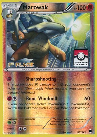 Marowak (78/162) (League Promo 1st Place) [XY: BREAKthrough] | Good Games Cannington