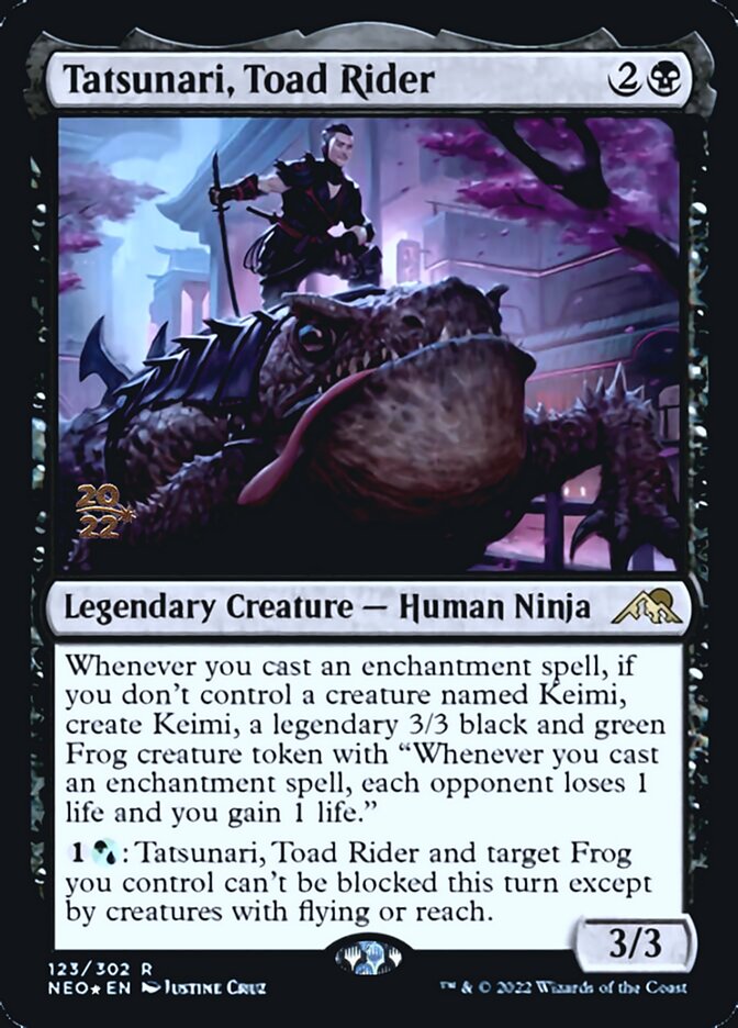 Tatsunari, Toad Rider [Kamigawa: Neon Dynasty Prerelease Promos] | Good Games Cannington