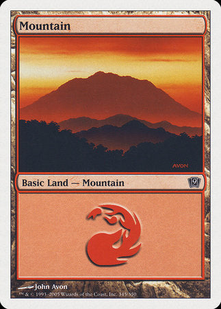 Mountain (345) [Ninth Edition] | Good Games Cannington