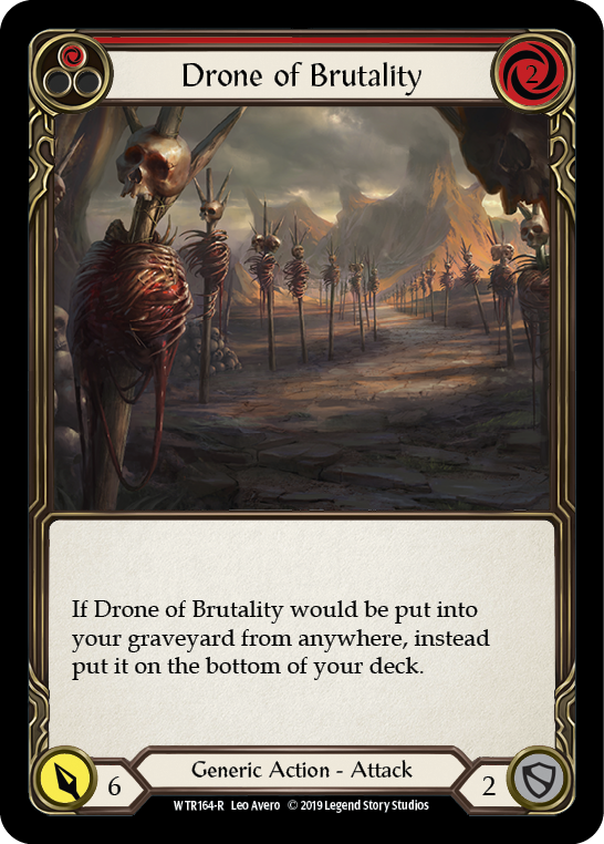 Drone of Brutality (Red) [WTR164-R] Alpha Print Rainbow Foil | Good Games Cannington