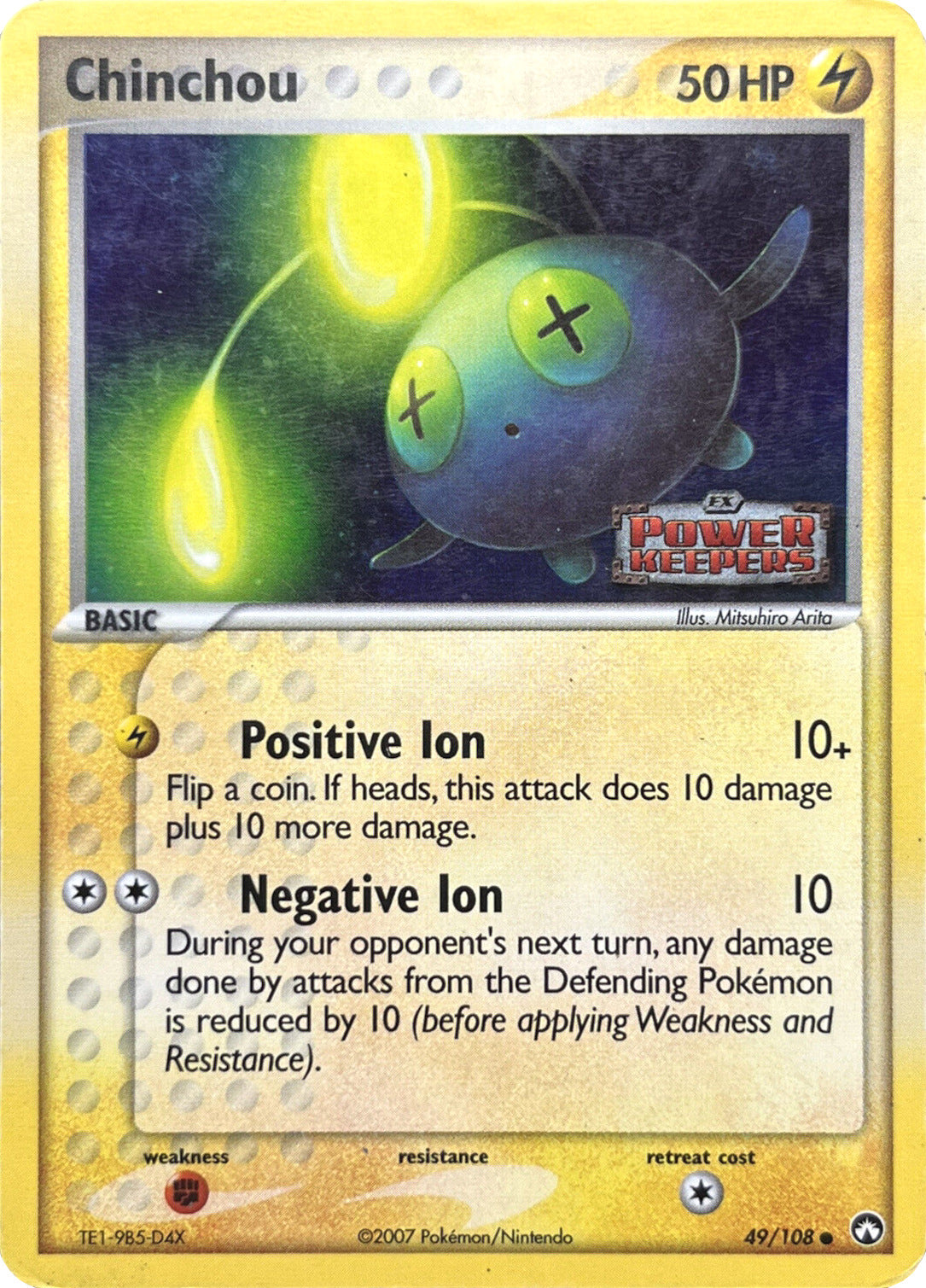 Chinchou (49/108) (Stamped) [EX: Power Keepers] | Good Games Cannington