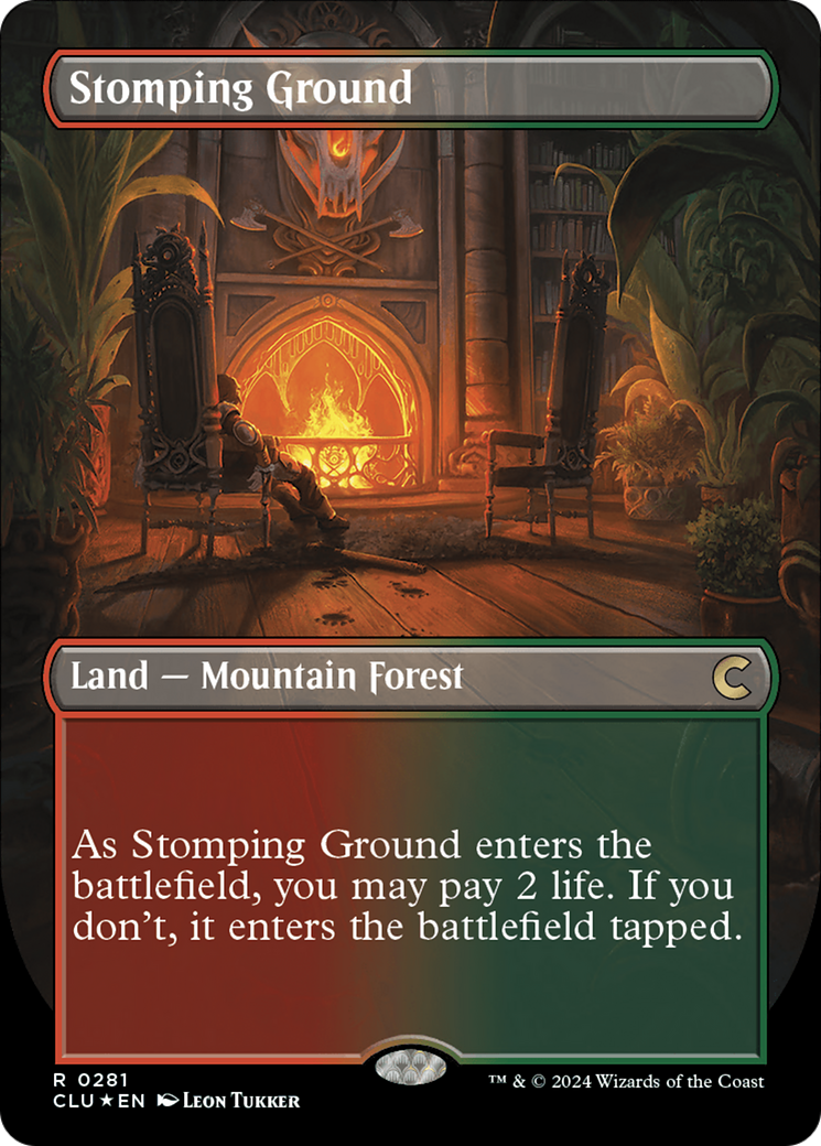 Stomping Ground (Borderless) [Ravnica: Clue Edition] | Good Games Cannington