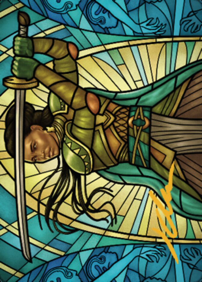 Shanna, Purifying Blade Art Card 2 (Gold-Stamped Signature) [Dominaria United Art Series] | Good Games Cannington