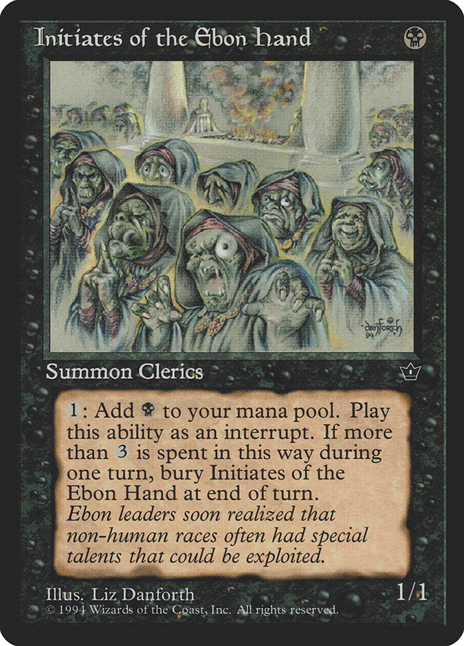 Initiates of the Ebon Hand (Liz Danforth) [Fallen Empires] | Good Games Cannington