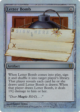 Letter Bomb (Alternate Foil) [Unhinged] | Good Games Cannington