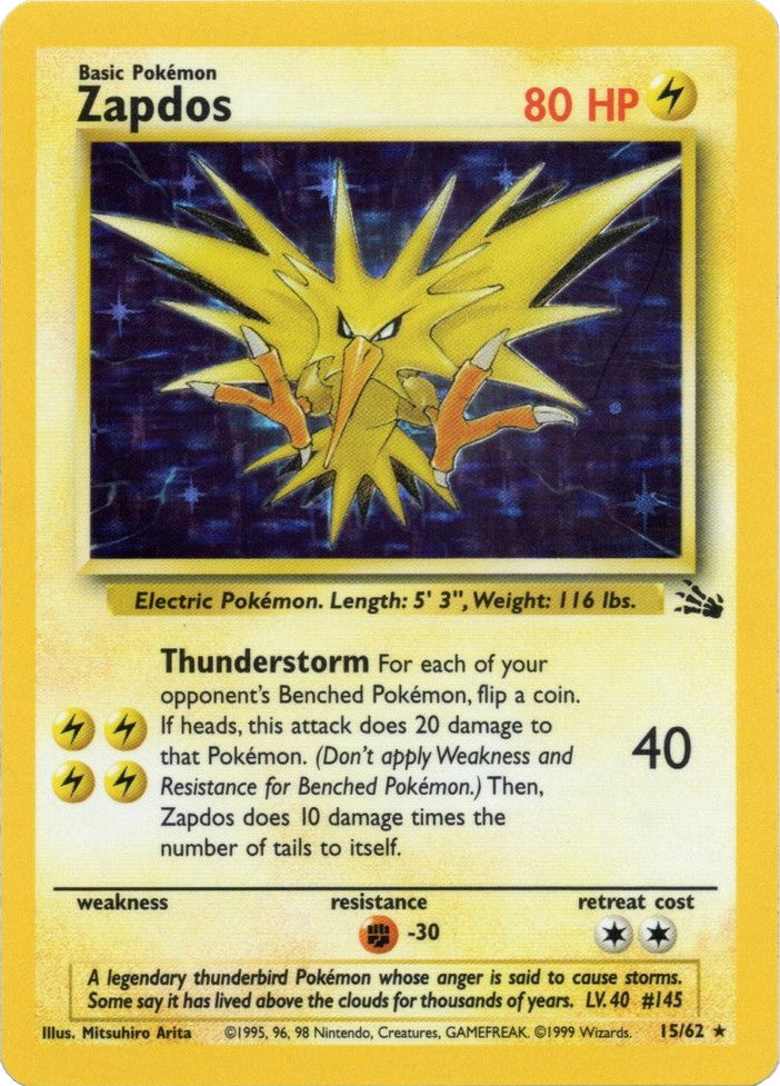 Zapdos (15/62) [Fossil Unlimited] | Good Games Cannington