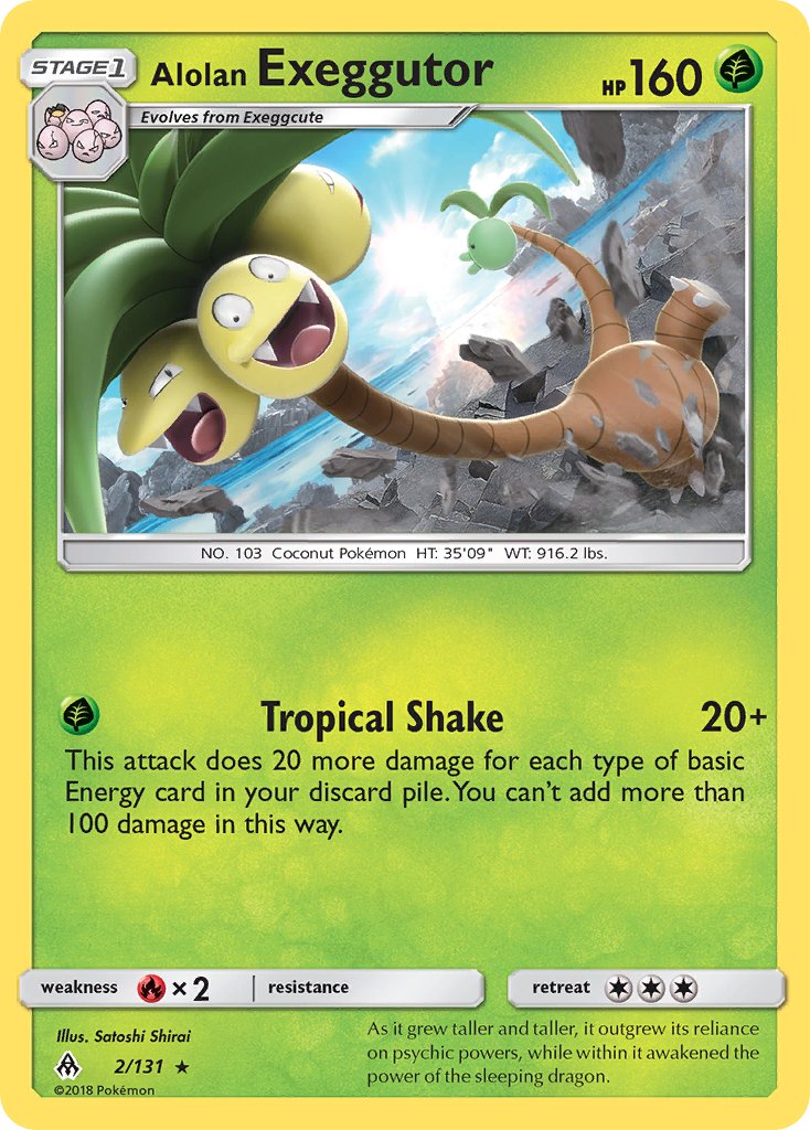 Alolan Exeggutor (2/131) (Theme Deck Exclusive) [Sun & Moon: Forbidden Light] | Good Games Cannington
