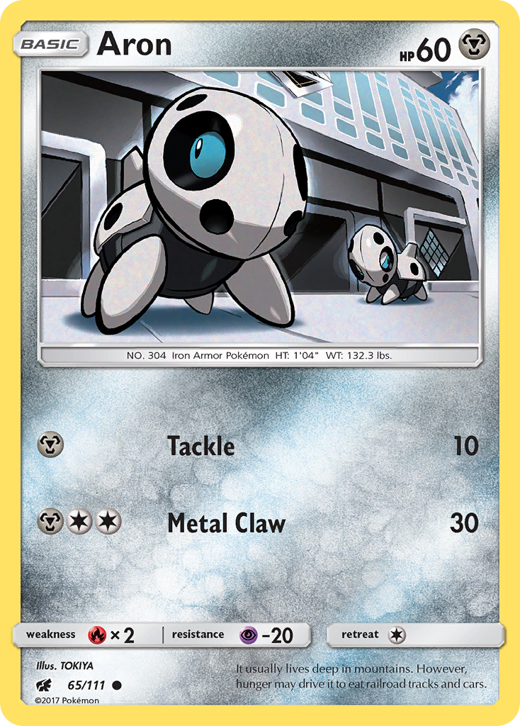 Aron (65/111) [Sun & Moon: Crimson Invasion] | Good Games Cannington