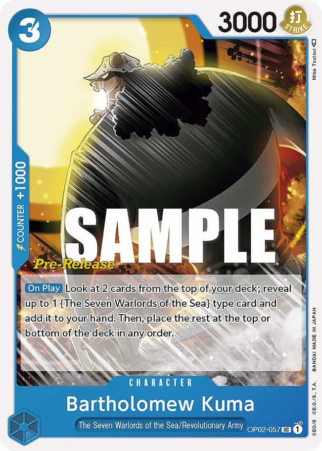 Bartholomew Kuma [Paramount War Pre-Release Cards] | Good Games Cannington