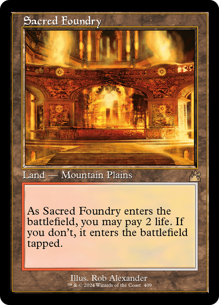 Sacred Foundry (Retro) [Ravnica Remastered] | Good Games Cannington