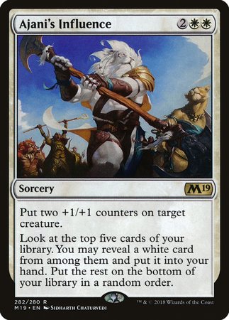 Ajani's Influence [Core Set 2019] | Good Games Cannington