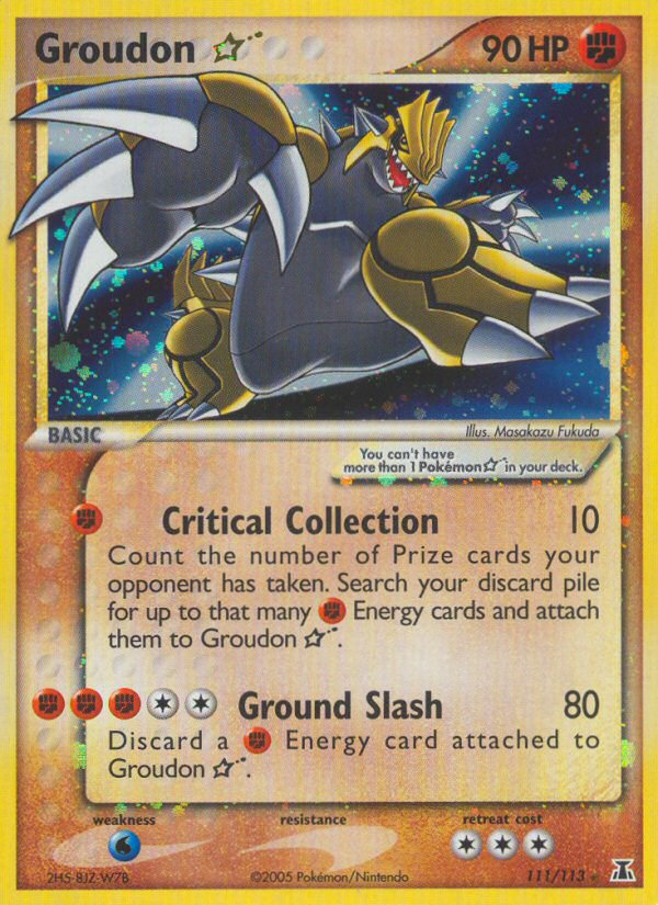 Groudon Star (111/113) [EX: Delta Species] | Good Games Cannington