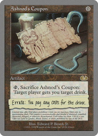Ashnod's Coupon [Unglued] | Good Games Cannington