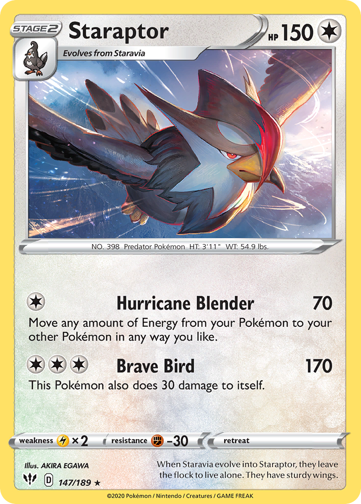 Staraptor (147/189) [Sword & Shield: Darkness Ablaze] | Good Games Cannington