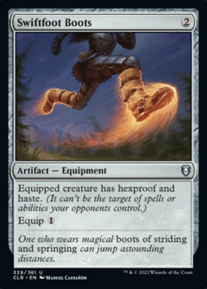 Swiftfoot Boots [Commander Legends: Battle for Baldur's Gate] | Good Games Cannington