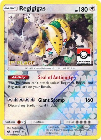 Regigigas (84/111) (League Promo 1st Place) [Sun & Moon: Crimson Invasion] | Good Games Cannington