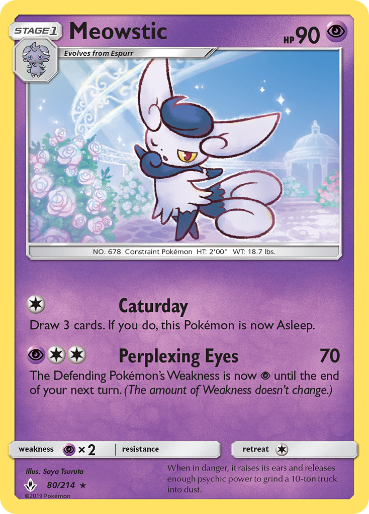 Meowstic (80/214) [Sun & Moon: Unbroken Bonds] | Good Games Cannington