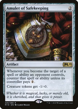 Amulet of Safekeeping [Core Set 2019] | Good Games Cannington