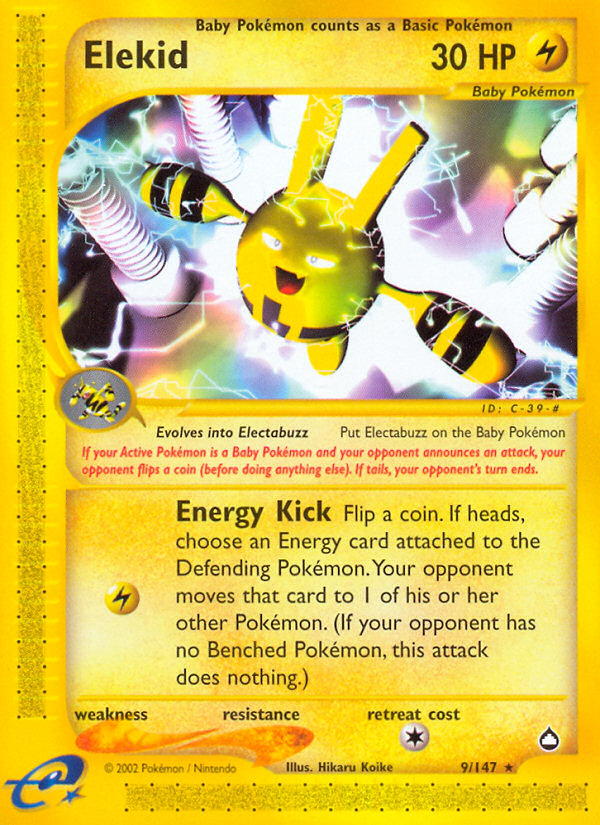 Elekid (9/147) [Aquapolis] | Good Games Cannington