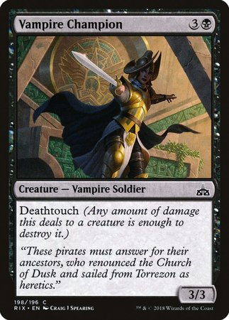 Vampire Champion [Rivals of Ixalan] | Good Games Cannington