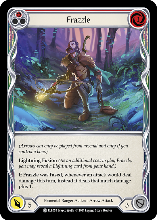 Frazzle (Red) [ELE059] (Tales of Aria)  1st Edition Rainbow Foil | Good Games Cannington