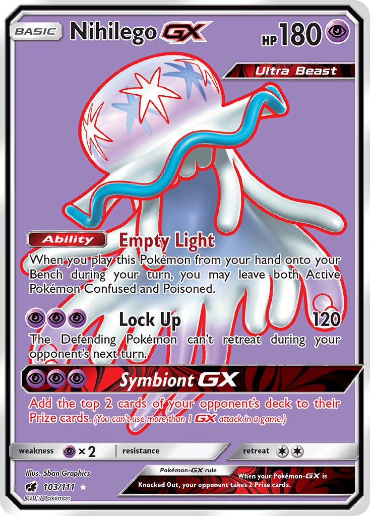Nihilego GX (103/111) [Sun & Moon: Crimson Invasion] | Good Games Cannington