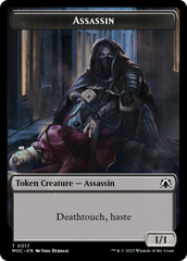 Assassin // Knight (10) Double-Sided Token [March of the Machine Commander Tokens] | Good Games Cannington