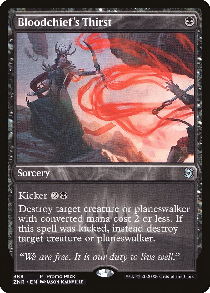 Bloodchief's Thirst (Promo Pack) [Zendikar Rising Promos] | Good Games Cannington