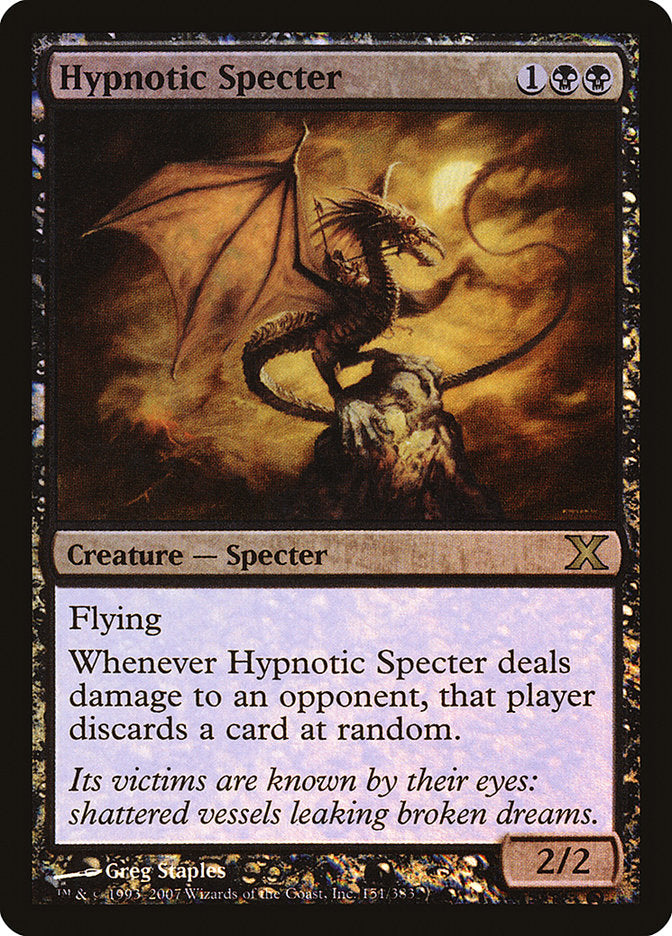 Hypnotic Specter (Premium Foil) [Tenth Edition] | Good Games Cannington