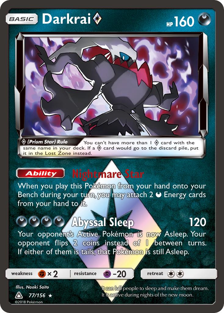 Darkrai (77/156) (Prism Star) [Sun & Moon: Ultra Prism] | Good Games Cannington