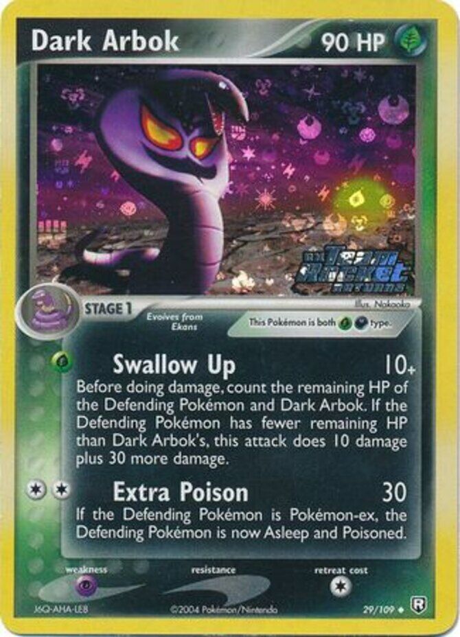 Dark Arbok (29/109) (Stamped) [EX: Team Rocket Returns] | Good Games Cannington
