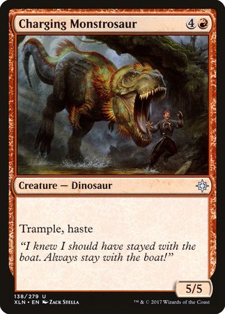 Charging Monstrosaur [Ixalan] | Good Games Cannington